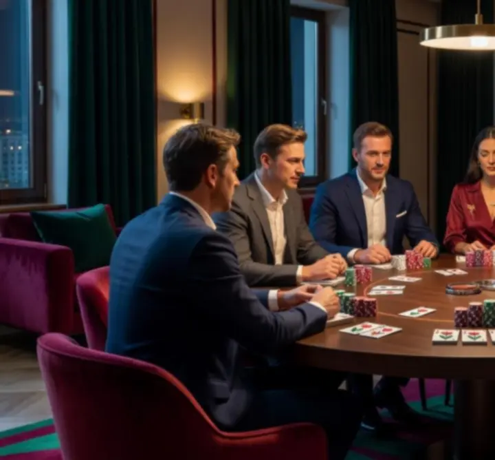 Elegáns otthoni póker est prémium póker szettel és kaszinó hangulattal
